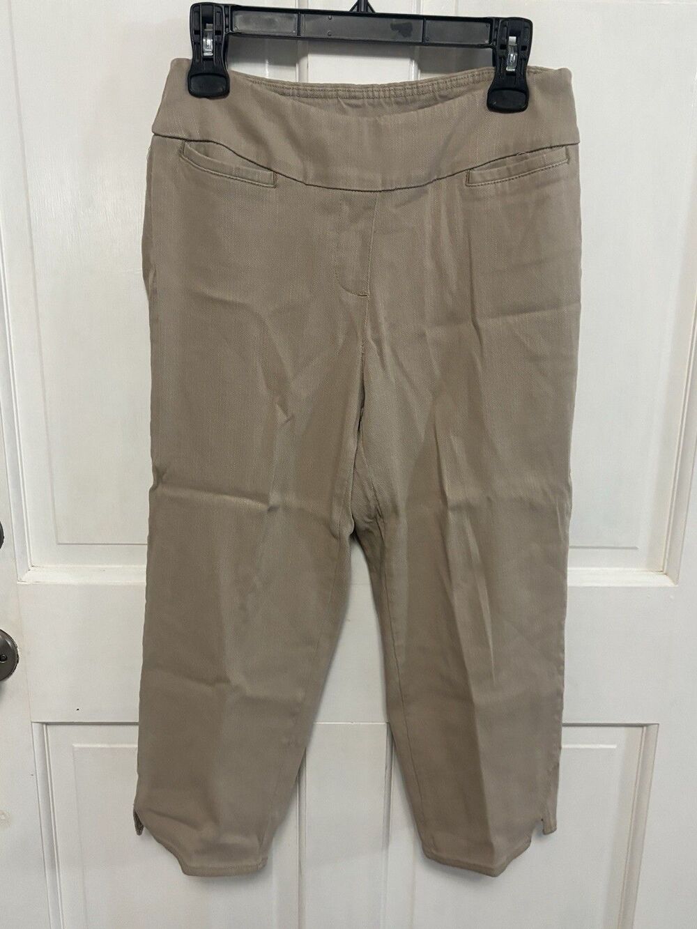 Women’s Westbound Tan Brown Cropped Stretch Capri Pants Size 10 Business Casual